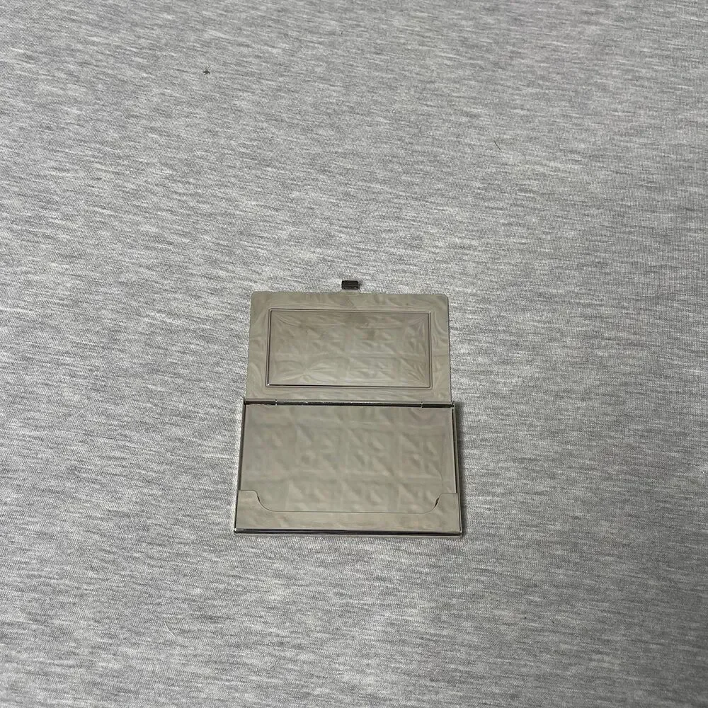 Vintage Antique Silver Metal Business Card Holder